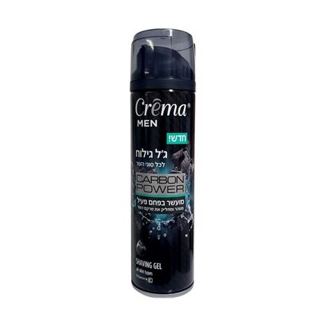 ג'ל גילוח Carbon Power ג'ל גילוח מועשר בפחם פעיל לכל סוגי העור 200 מ"ל Crema למכירה , 2 image