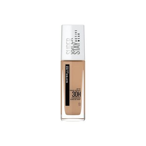 מייק אפ Maybelline Active Wear Full Coverage 30 Hour Long-Lasting Liquid Foundation 10 Ivory למכירה 