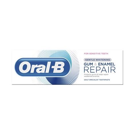 משחת שיניים GUM & ENAMEL REPAIR משחת שיניים להלבנה עדינה 75 מ"ל Oral-B למכירה , 2 image