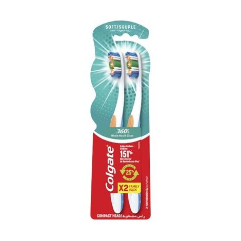 מברשת שיניים מברשת שיניים 360 סופט, זוג Colgate למכירה , 2 image