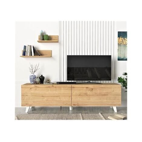 מזנון מזנון טלויזיה עם מדפים דגם הדר Geva Design למכירה , 2 image