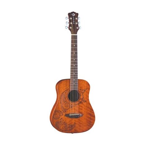 גיטרה אקוסטית LUNA GUITARS Safari Tattoo Travel Guitar w/Gigbag למכירה , 2 image