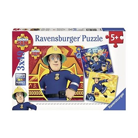 פאזל Fireman Sam 3X49 09386 חלקים Ravensburger למכירה 