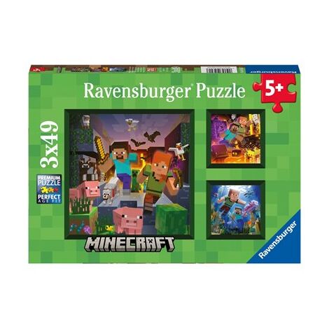 פאזל Minecraft Biomes 3X49 05621 חלקים Ravensburger למכירה , 2 image