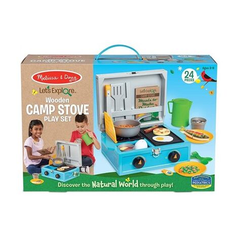 Melissa & Doug 30804 Let's Explore Wooden Camp Stove Play Set למכירה , 2 image