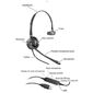 אוזניות Vbet VT6909 Mono UC Headset USB למכירה , 3 image