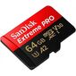 כרטיס זיכרון SanDisk Extreme Pro Extreme Pro 64GB SDXC SDSQXCY-064G 64GB Micro SD סנדיסק למכירה , 2 image