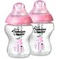 Tommee Tippee זוג בקבוקים מאויר ורוד הכי טבעי בנות למכירה 